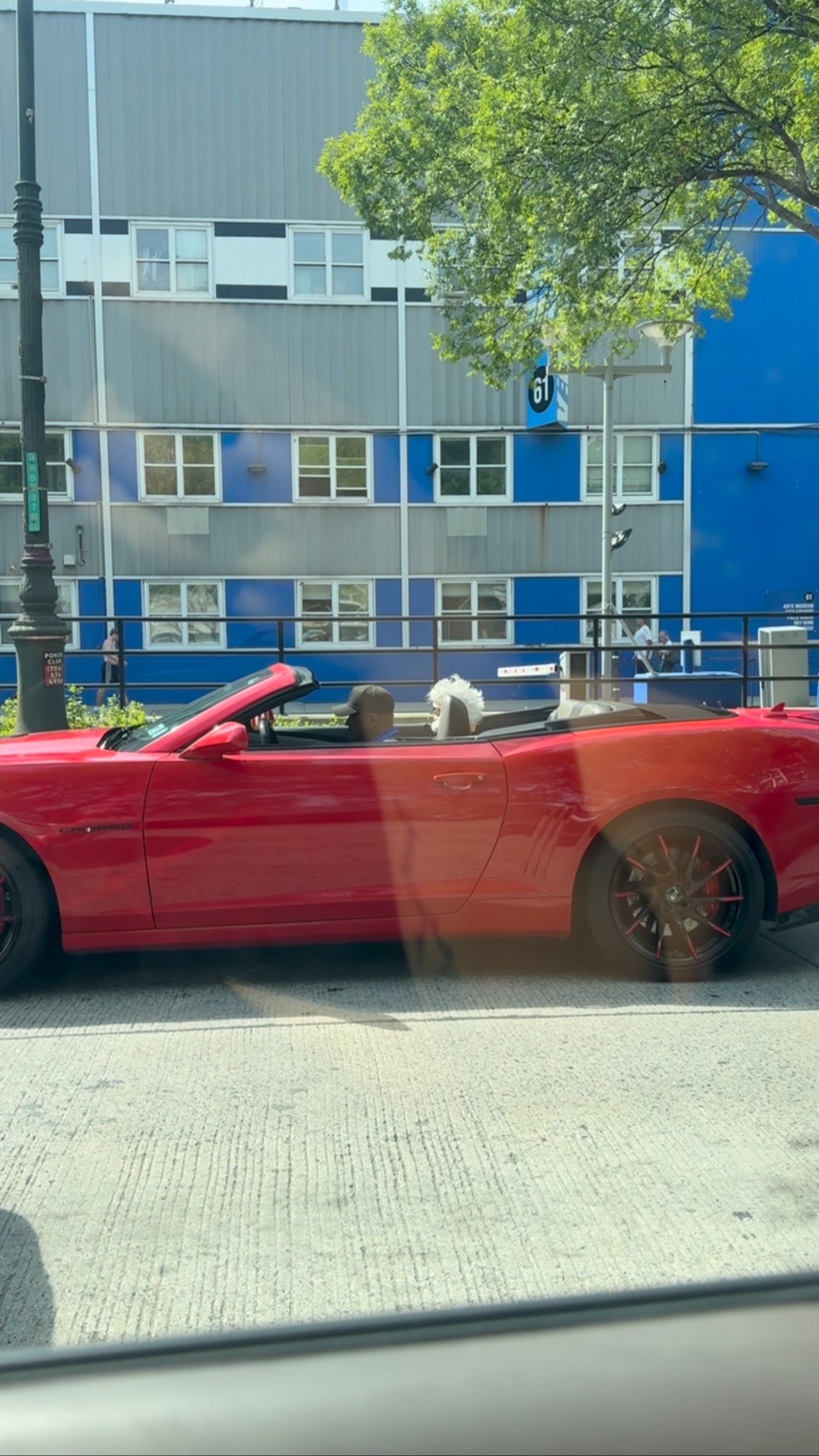 I was so looking forward to seeing the woman with the crazy white hair in this particular convertible. The driver had a Puerto Rico flag 🇵🇷 on his rearview, red new Camaro & not blasting music bc I didn’t hear his soundtrack, unfortunately. Vroom vroom, if anyone knows this human, link me please. I’d like to invite him to a BBQ. I bet he’s got stories for days. Would you get in the back seat with them? #nyc #whatisnewyork #westsidehighway #michaelmcdonald #onlyinny